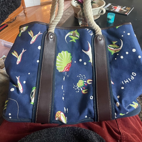 J. Crew Bags Jcrew Beach Bag Tote In Sea Creatures Print Poshmark